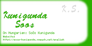 kunigunda soos business card